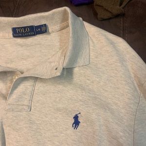 Mens long sleeve polo shirt